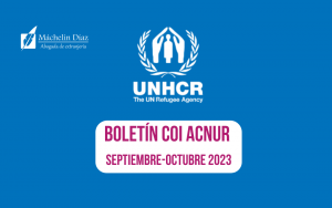 Boletín COI ACNUR, acnur españa, acnur europa, máchelin díaz, blog de extranjería