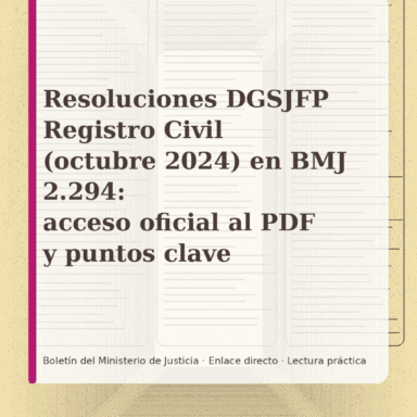 Resolvión DGJFP Registro Civil octubre 2024 en BMI, abogada de extranjería, acceso PDF.