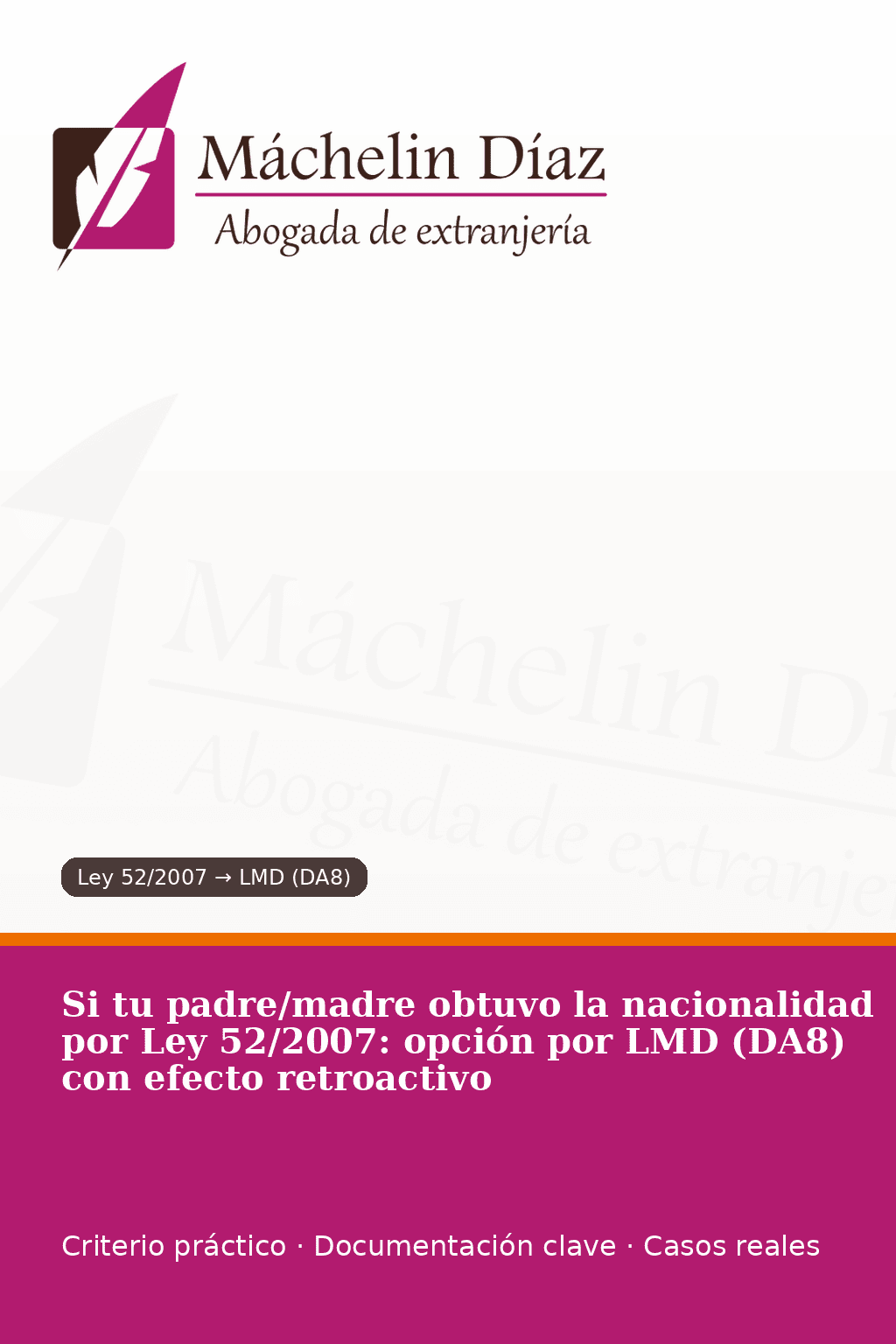 Ninguna, la imagen es la portada de un documento legal sobre nacionalidad por Ley 52/2007.