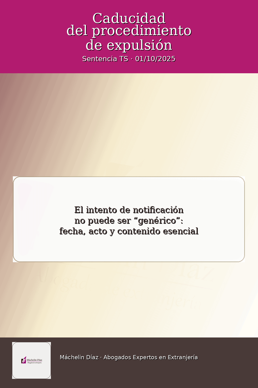 Procedimiento de expulsión y notificación legal en materia de extranjería en Madrid.