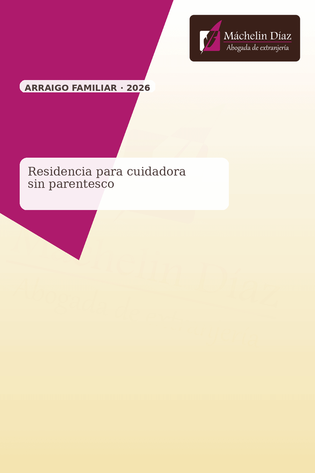 Residencia para cuidadora sin parentesco, despacho de abogacía experto en extranjería en Madrid.