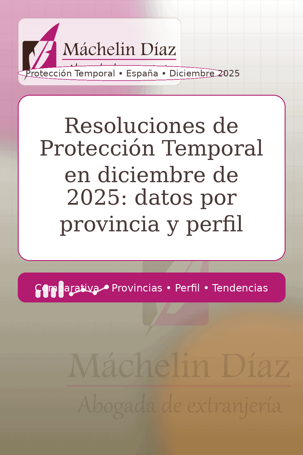 Resolucciones de protección temporal en diciembre de 2025, datos por provincia y perfil.