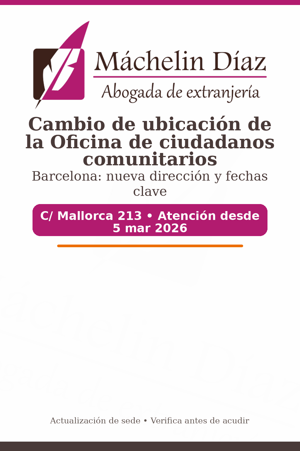 Cambio de oficina de extranjería en Barcelona, nueva dirección y fechas clave.