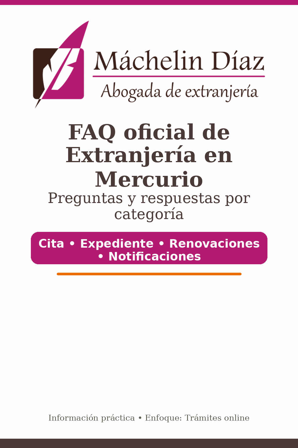 Guía de preguntas frecuentes sobre extranjería en Mercurio, abogada de extranjería en Madrid.