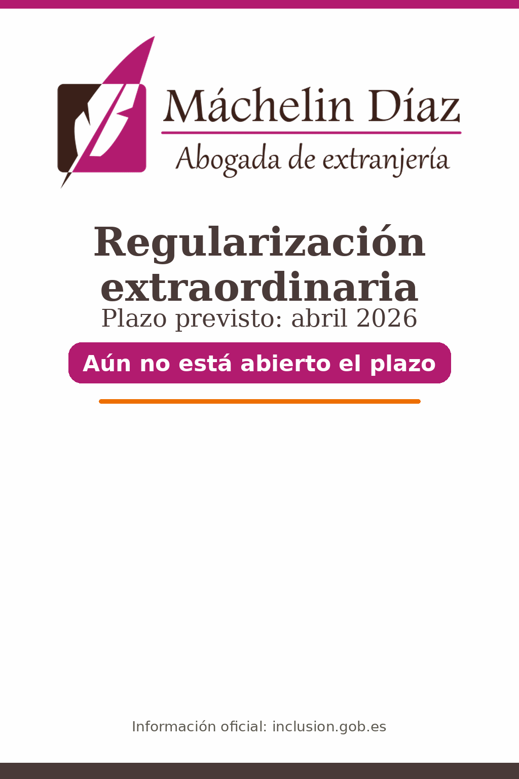 Regularización extraordinaria en España, aviso de plazo abierto y asesoría legal.