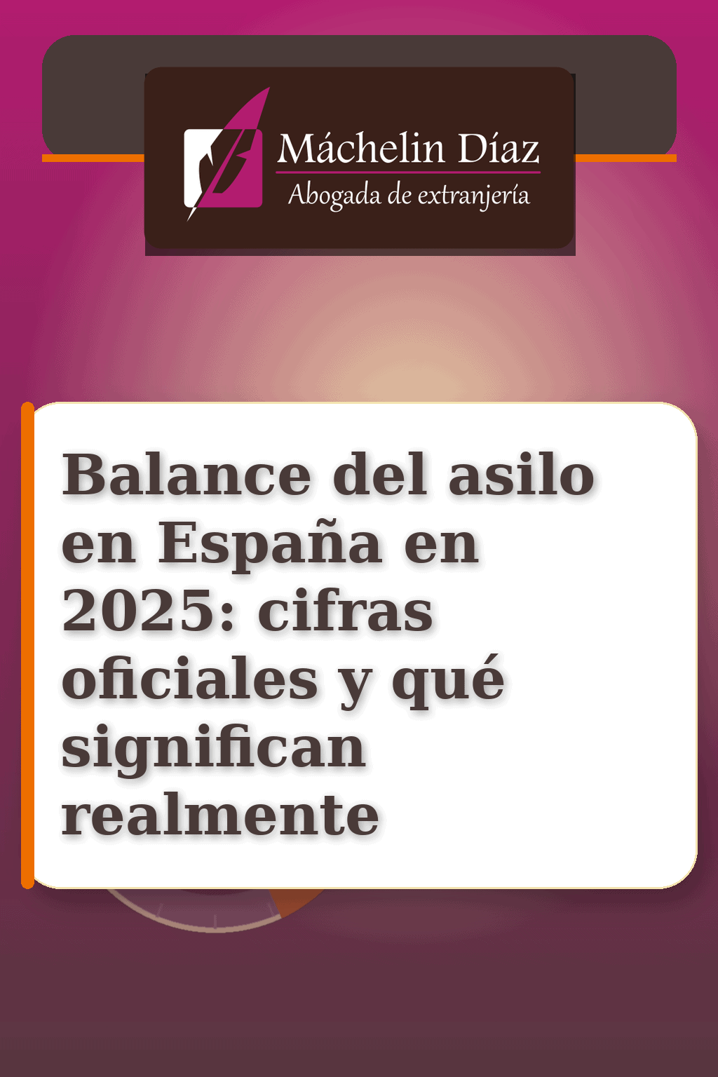 Abogada de extranjería presenta el balance del asilo en España en 2025 con cifras oficiales.