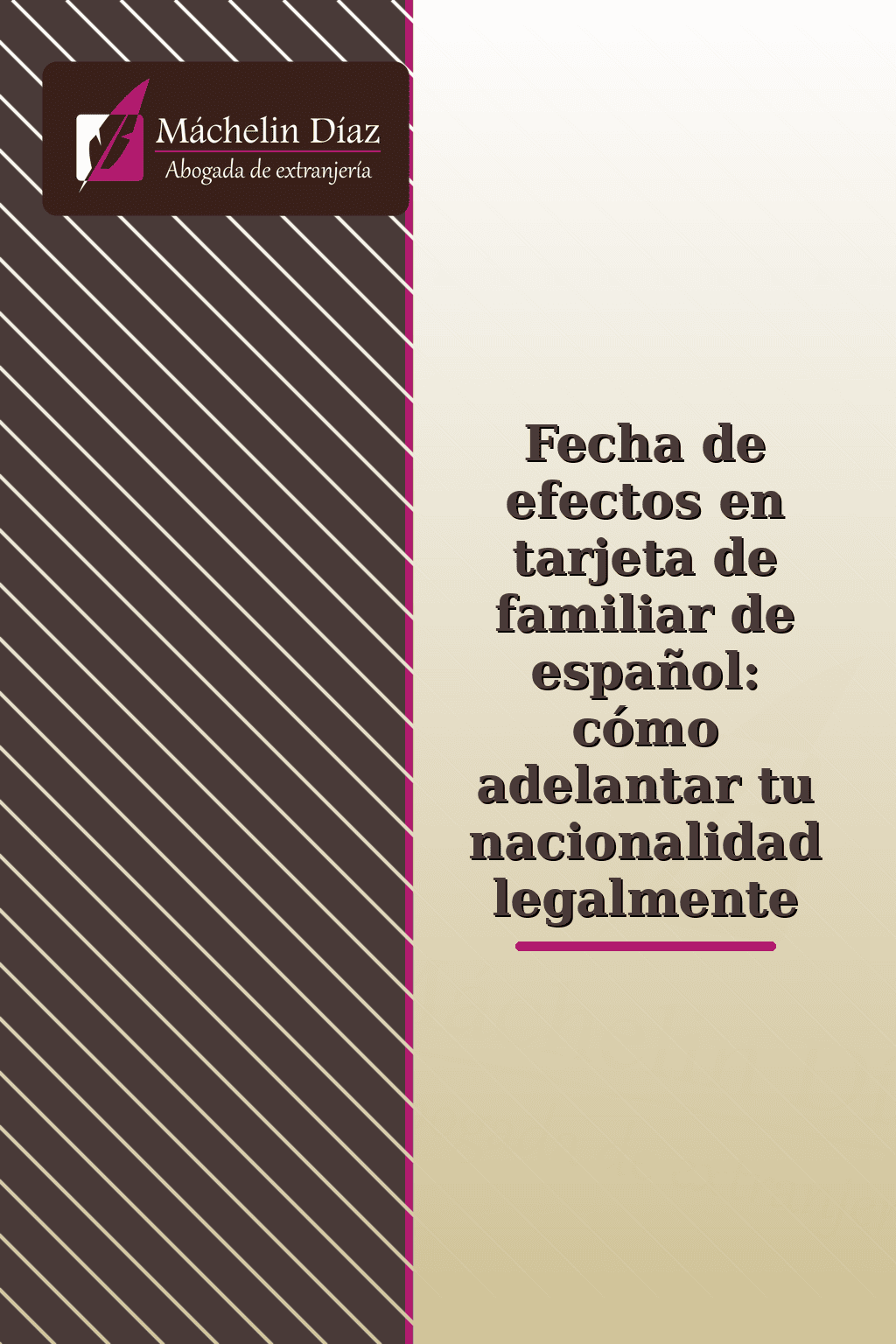 Abogada de extranjería explica fecha de efectos en tarjeta de familiar de español.