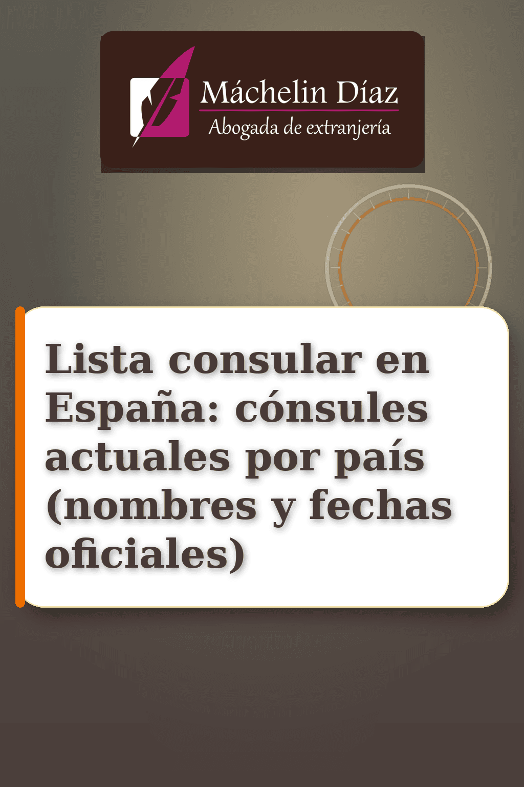 Lista consular en España con nombres y fechas oficiales de cónsules actuales.
