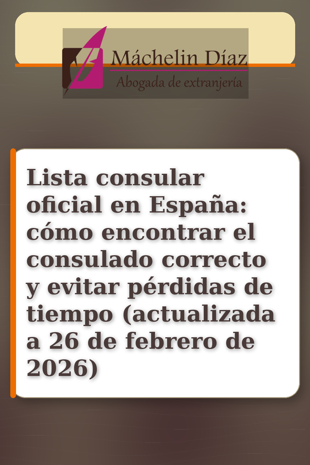 Abogada de extranjería en Madrid mostrando el logo del despacho y el título del post.