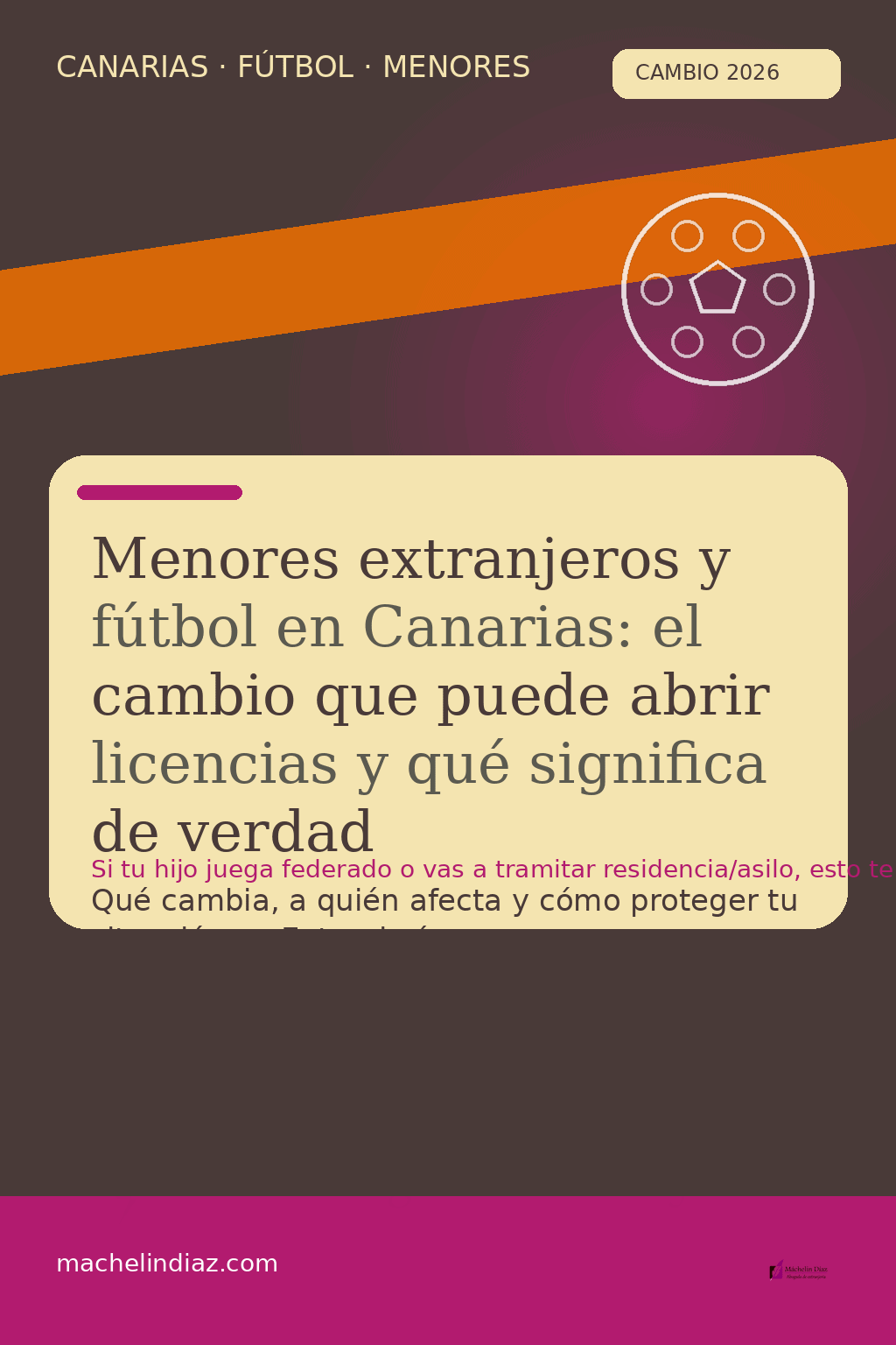 Menores extranjeros jugando al fútbol en Canarias, tema de licencias y cambios legales.