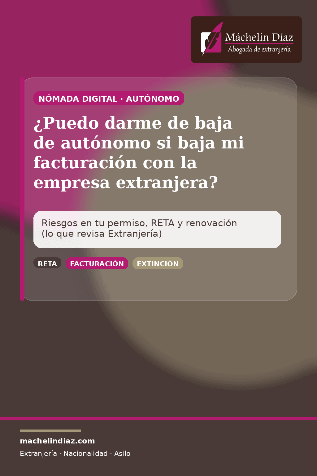 Abogada de extranjería explica si un autónomo puede darse de baja por baja en facturación con empres.