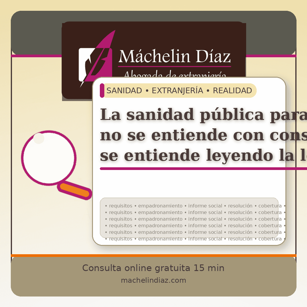 La sanidad pública para extranjeros en España, con abogada de extranjería en Madrid.