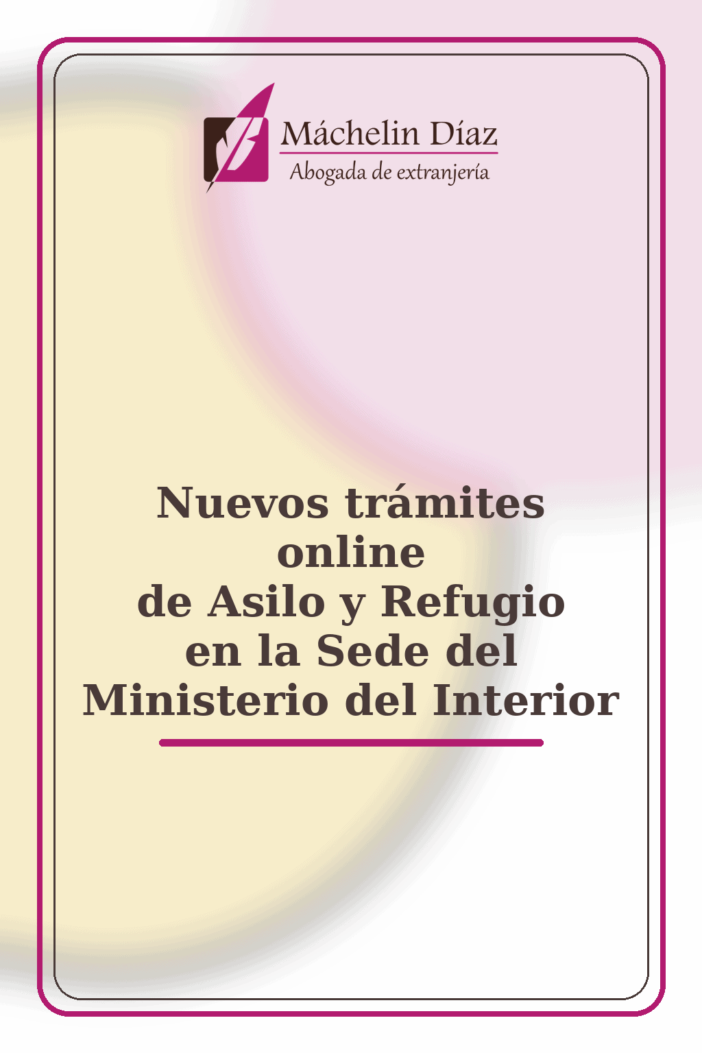 Nuevos trámites online de Asilo y Refugio en la sede del Ministerio del Interior.