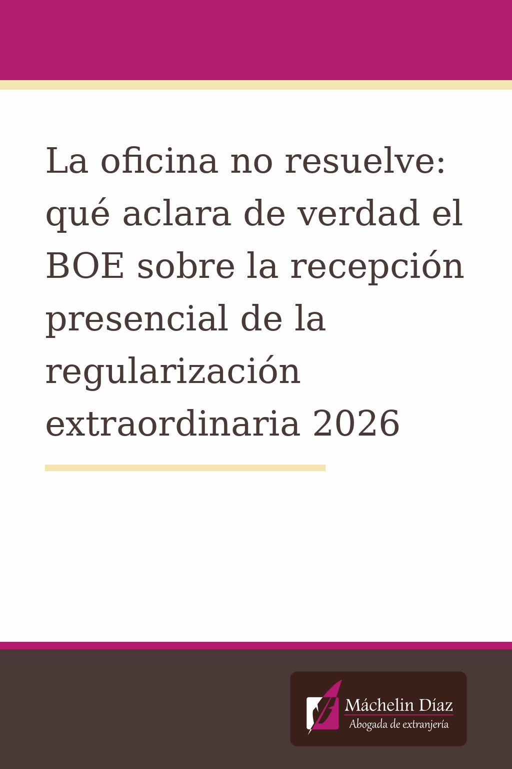 La oficina no resuelve: qué aclara de verdad el BOE sobre la recepción presencial de la regularizaci.