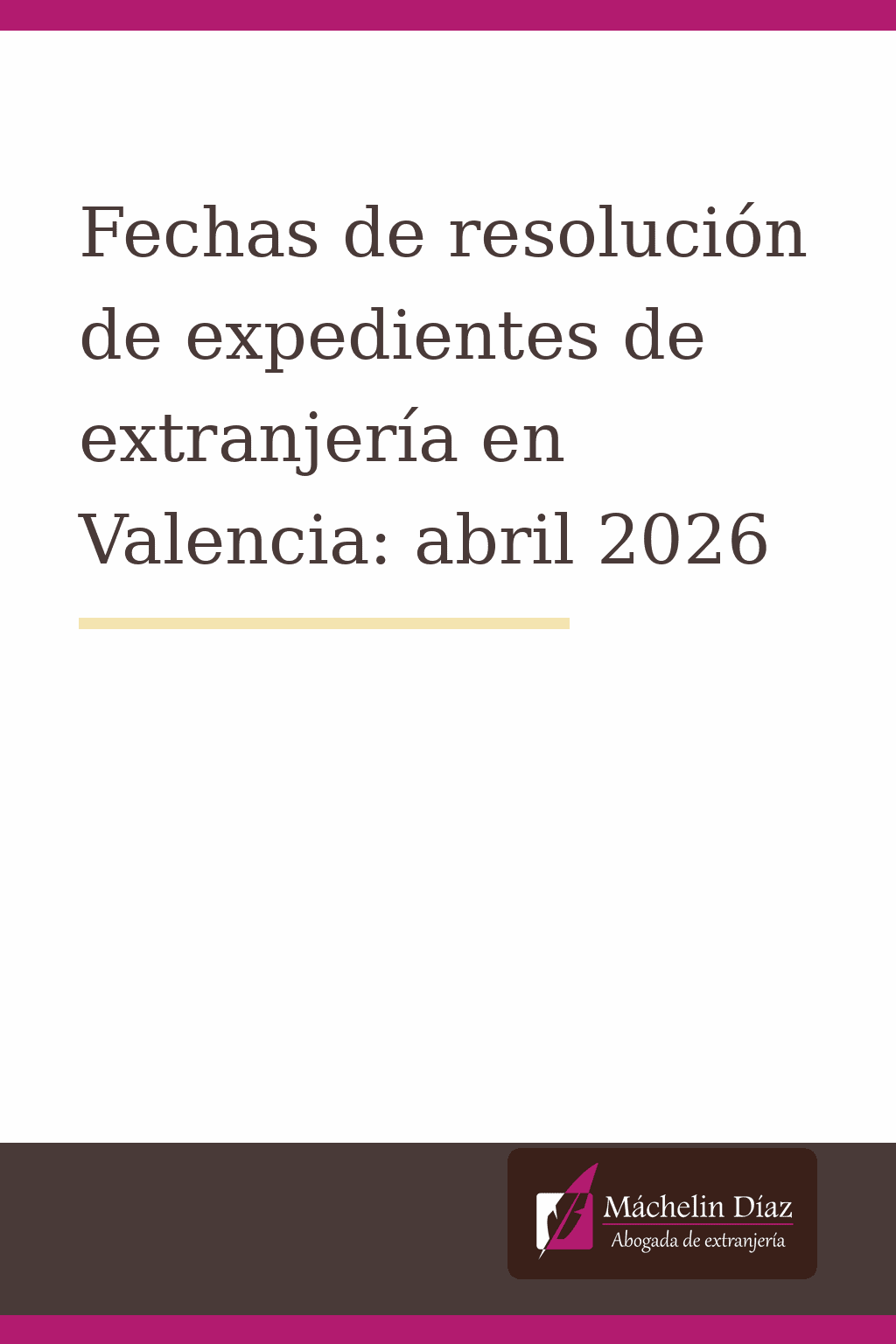 Fechas de resolución de expedientes de extranjería en Valencia, abril 2026, abogada de extranjería.