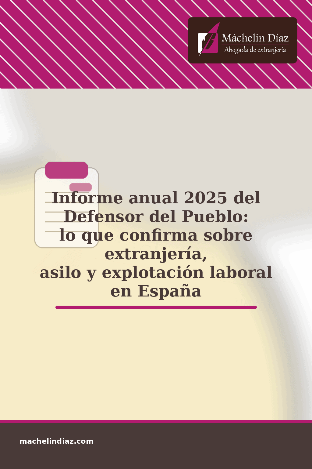 Informe anual 2025 del Defensor del Pueblo sobre extranjería, asilo y explotación laboral en España.