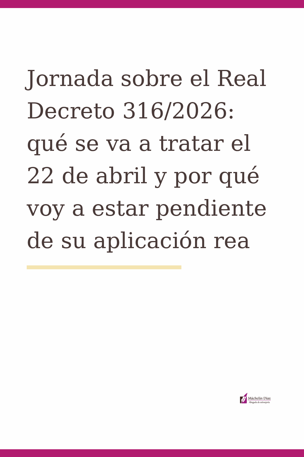 Regularización extraordinaria del 22 de abril, con abogada de extranjería en Madrid.