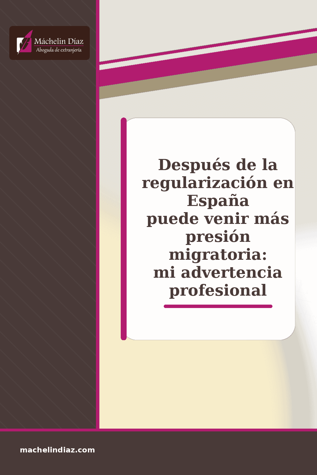 Asegúrate de que la imagen muestra un cartel o documento relacionado con la migración y la advertenc.