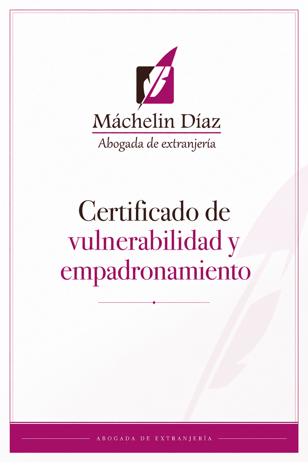 Certificado de vulnerabilidad y empadronamiento, despacho de abogacía en Madrid.
