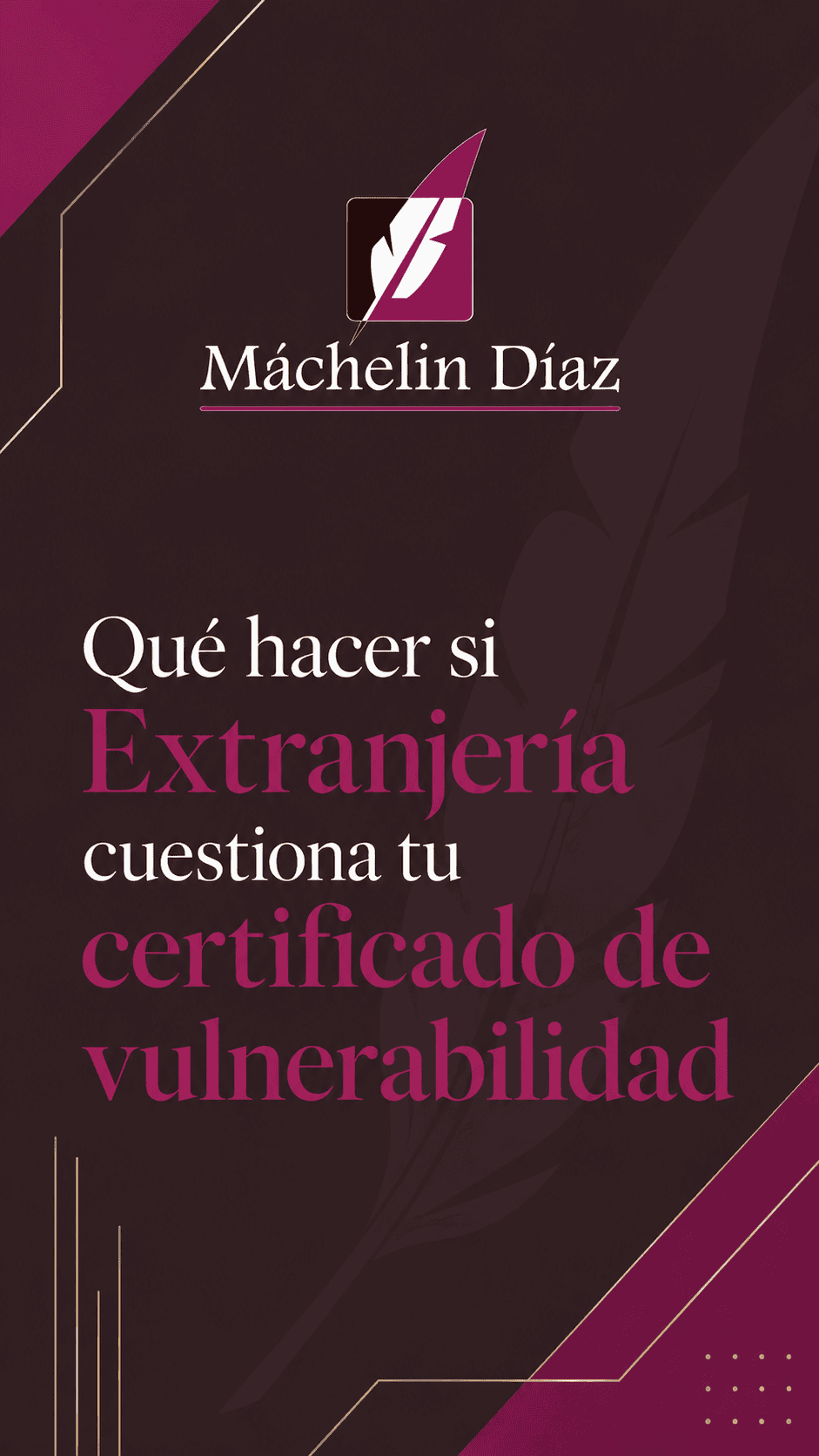Tarjeta de consulta sobre extranjería y vulnerabilidad, abogada de extranjería en Madrid.