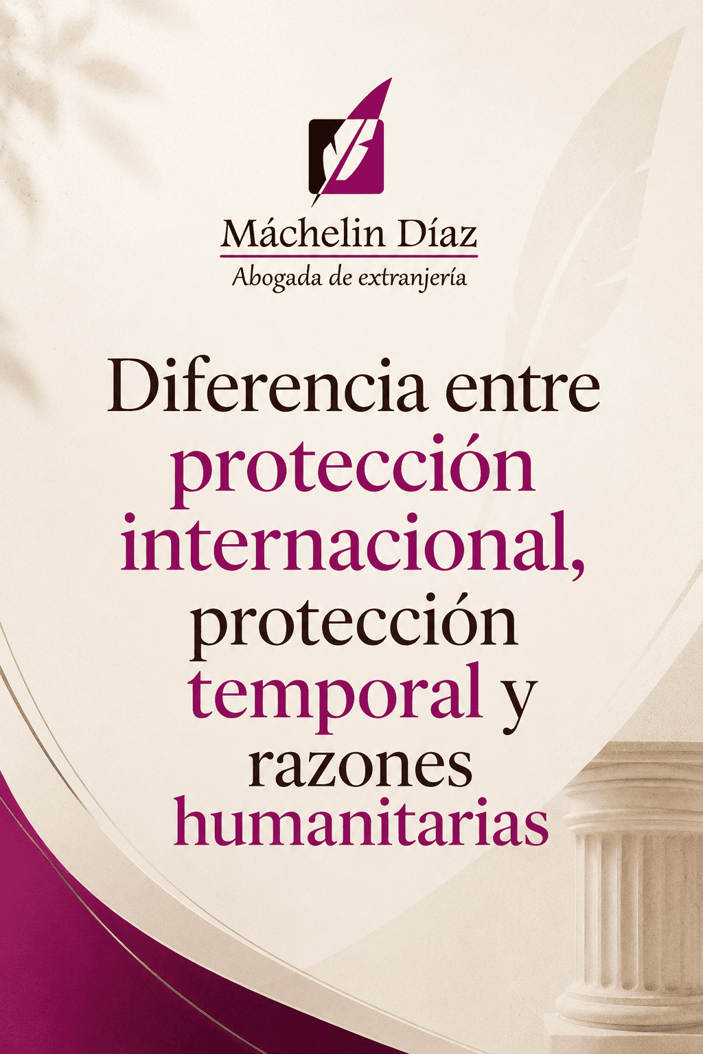 Diferencias entre protección internacional, protección temporal y razones humanitarias.