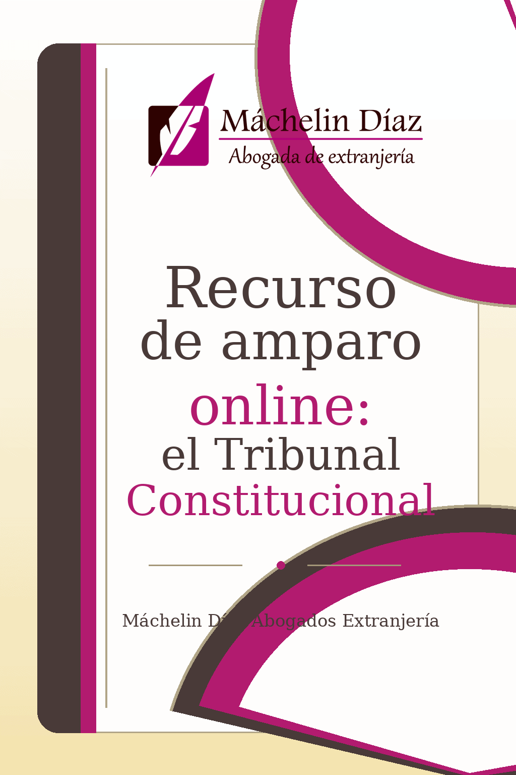 Portada de recurso de amparo online por el Tribunal Constitucional con logo y diseño en tonos morad.