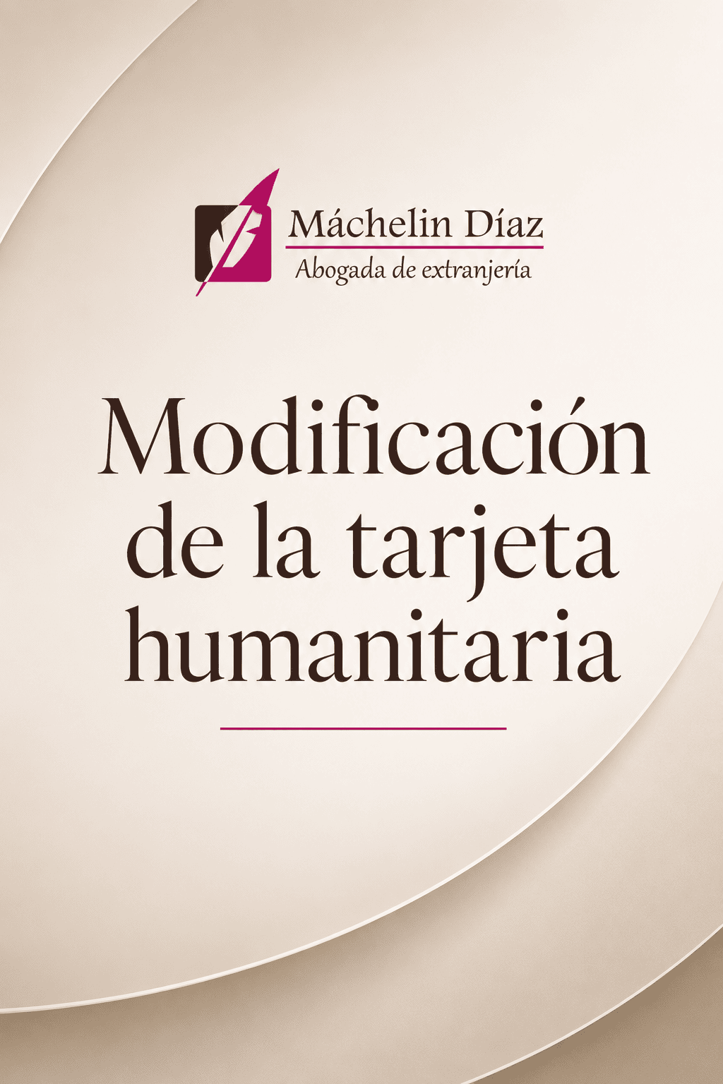 Cartel con logo y texto sobre modificación de la tarjeta humanitaria en Madrid.