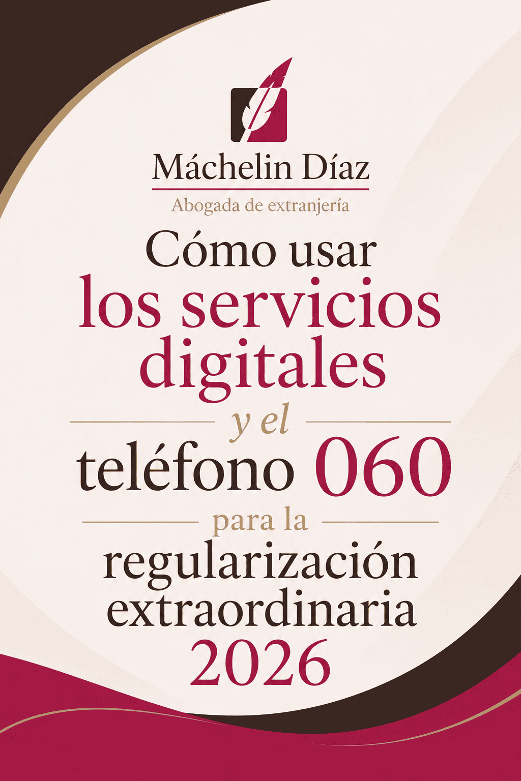 Cartel informativo sobre servicios digitales y teléfono 060 para regularización 2026.
