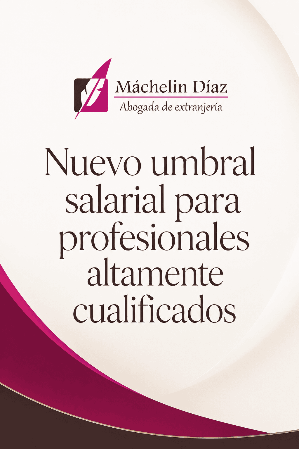 Cartel con logo y texto sobre el nuevo umbral salarial para profesionales en Madrid.