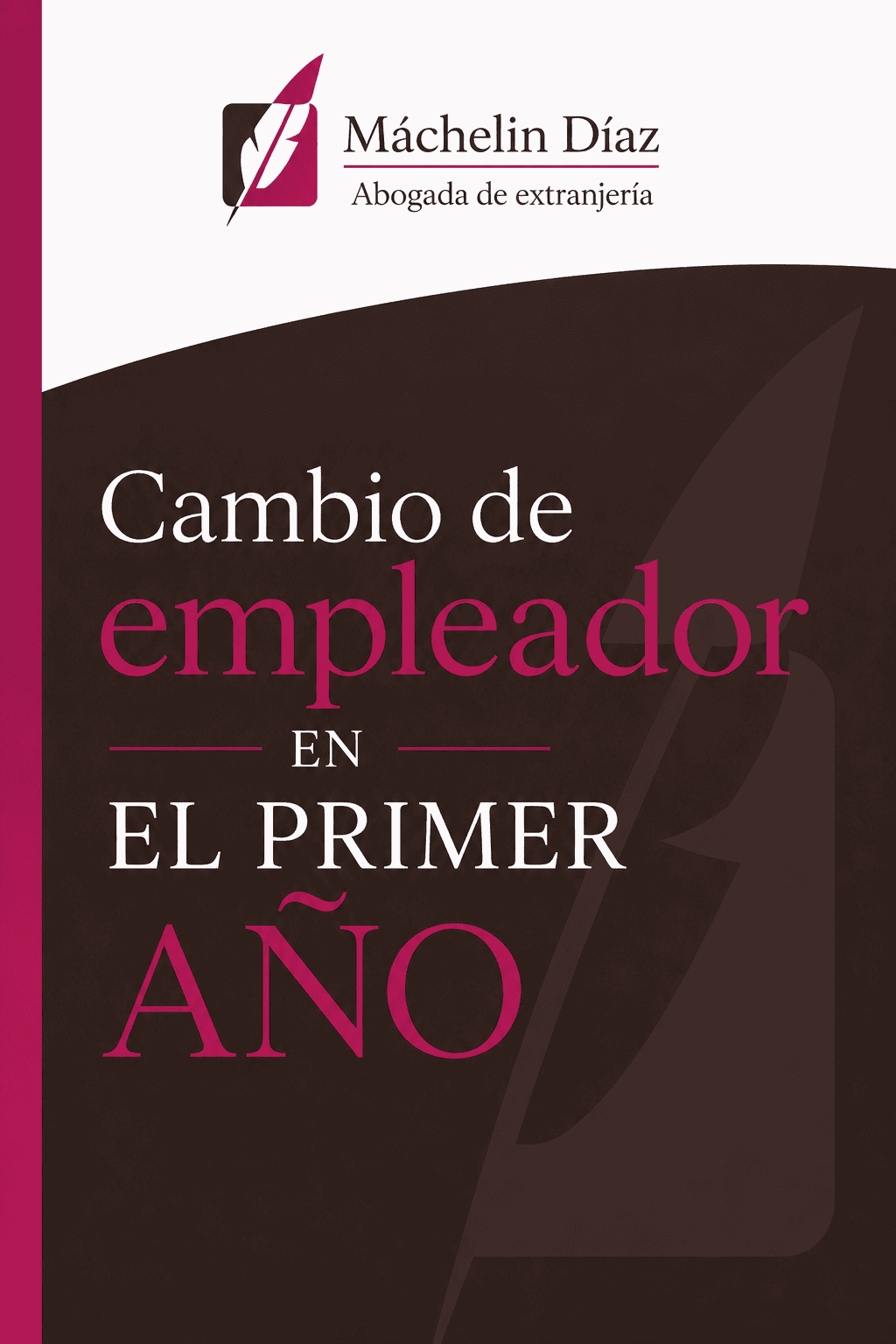 Portada de documento sobre cambio de empleador en el primer año, con logo y texto en español.