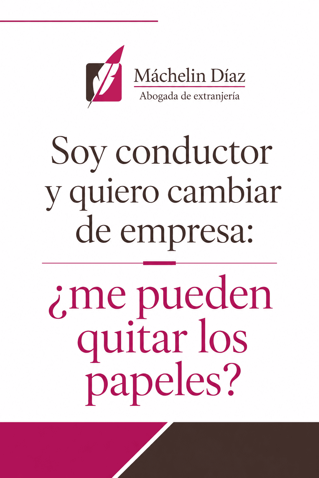 Imagen de una consulta legal sobre cambio de empresa para conductores en Madrid.