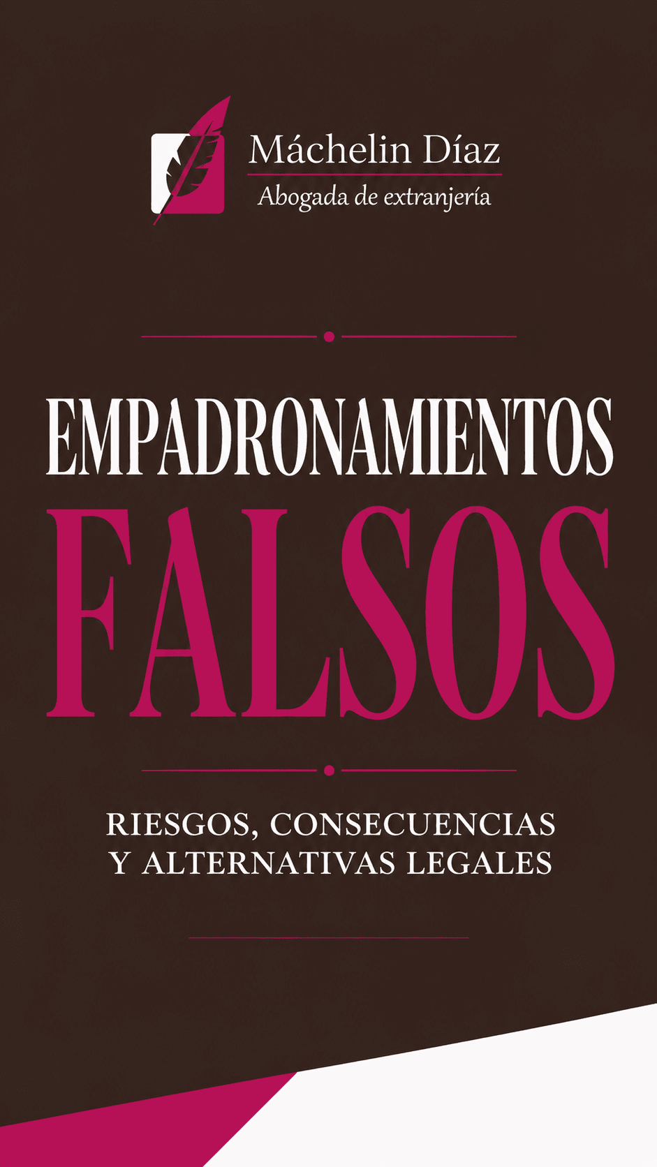 Portada de libro sobre empadronamientos falsos y sus riesgos legales.