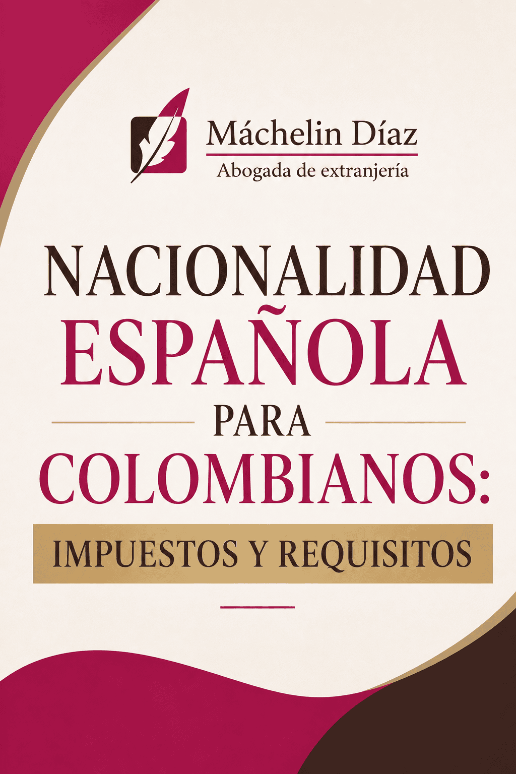 Portada de documento sobre nacionalidad española para colombianos y requisitos.