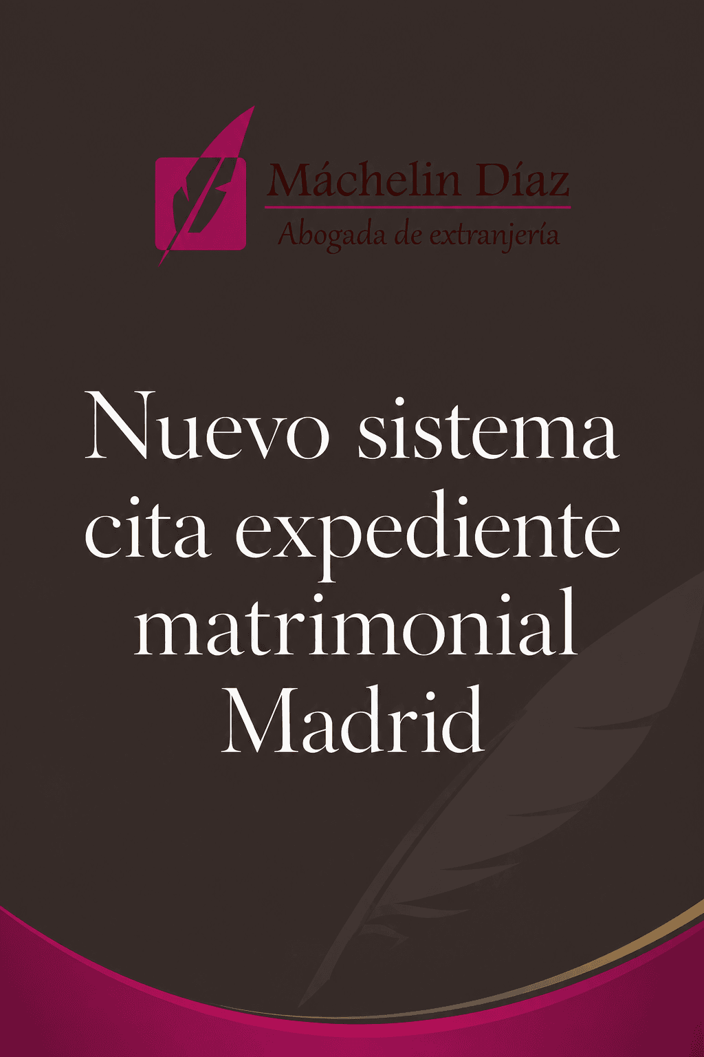 Cartel informativo sobre el nuevo sistema para cita de matrimonio en Madrid.